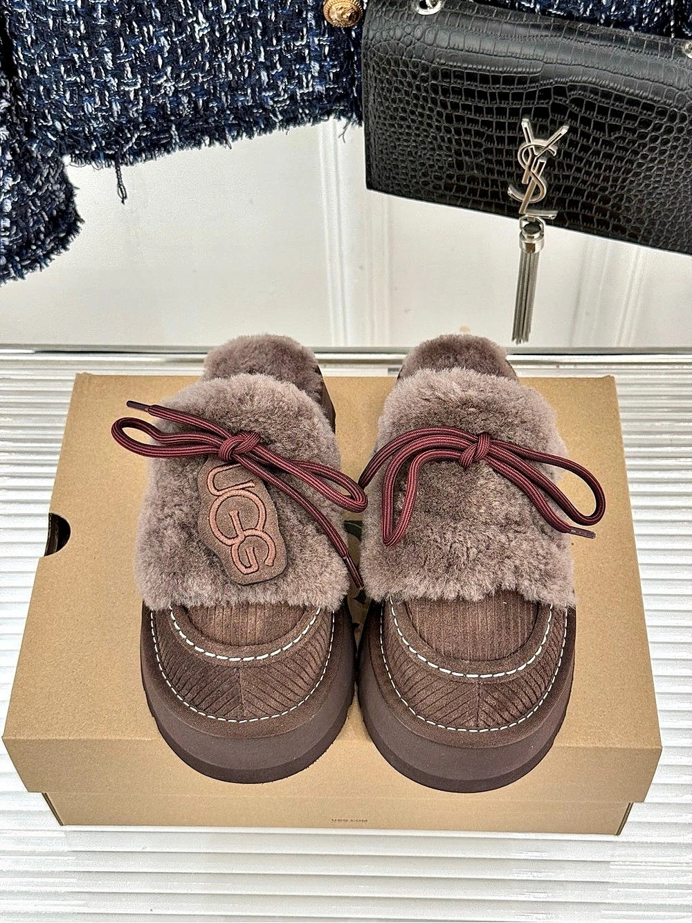 🥑UGG Heritage Lace-Up Slipper Brown